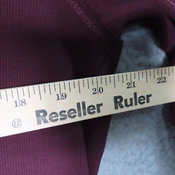 Sundance Waffle Knit Henley Shirt Medium Reddish Purple Long Sleeve Thumbholes - Picture 8 of 11